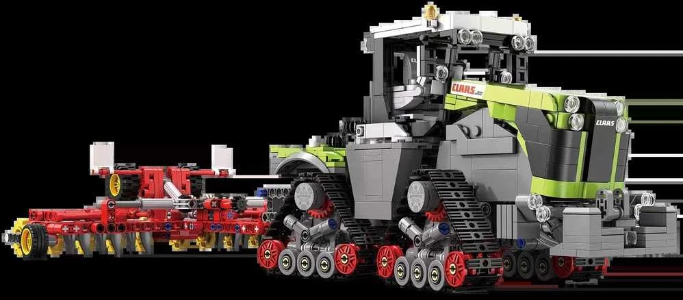 CaDA statybiniai blokai Didelis žemės ūkio traktorius CLAAS XERION 5000 TRAC TS Važiuoklė 1336 dalys