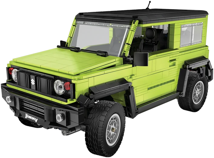 CaDA Statybiniai blokai Didelis 2in1 visureigis Suzuki Jimny žalia Off Roader 1803 Pieces
