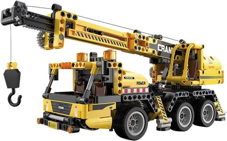 CADA statybiniai blokai Crane CRANE 658 el. DIDELIS statybinis automobilis 37 cm