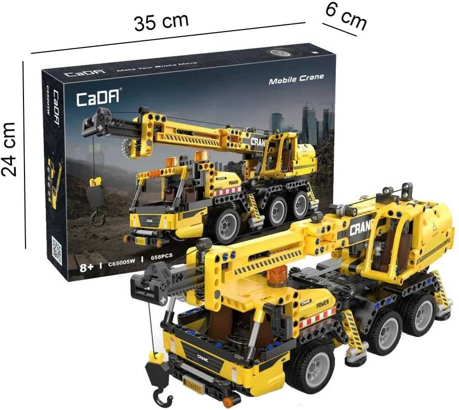 CaDA Construction Blocks Crane 37 cm Large Construction Vehicle 658 dalys