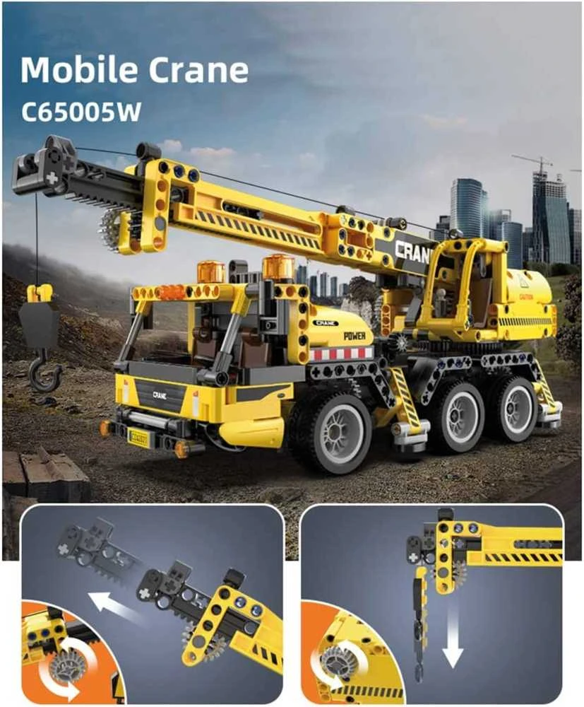 CaDA Construction Blocks Crane 37 cm Large Construction Vehicle 658 dalys