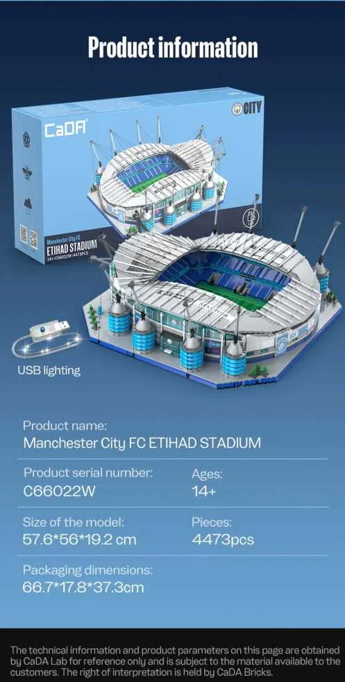 „CaDA Etihad“ stadiono „Manchester City“ statybiniai blokai, 4473 vienetai C66022W