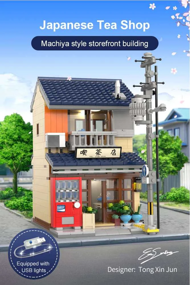 CaDA Building Blocks Japanese Tea Shop Building 1200 dalys
