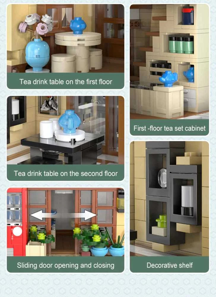 CaDA Building Blocks Japanese Tea Shop Building 1200 dalys