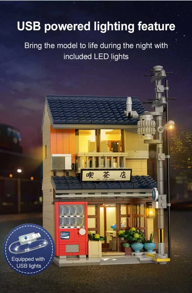 CaDA Building Blocks Japanese Tea Shop Building 1200 dalys