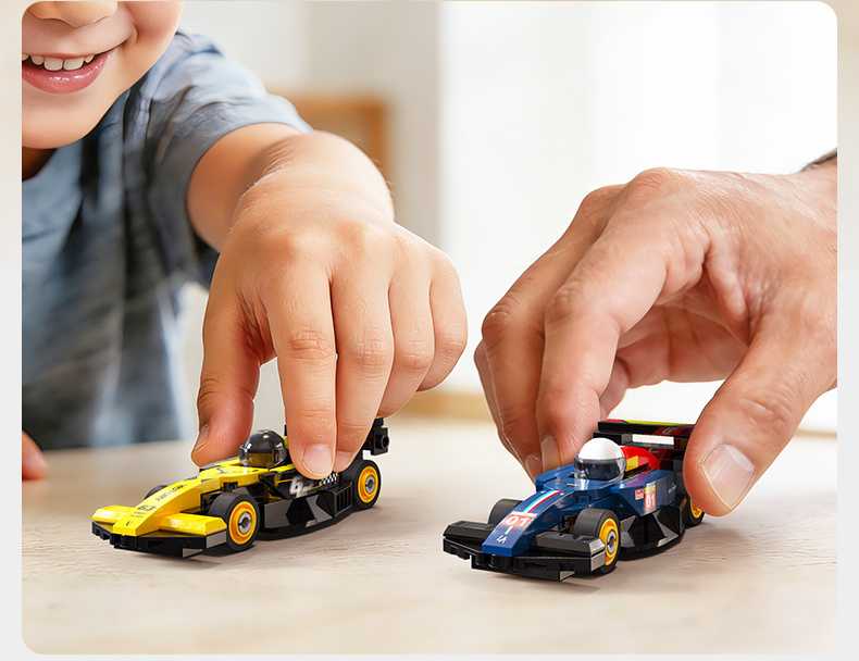 Konstrukciniai kaladėlės CaDA rinkinys 8 lenktyninių automobilių Circuit Racing Car 560 elementų