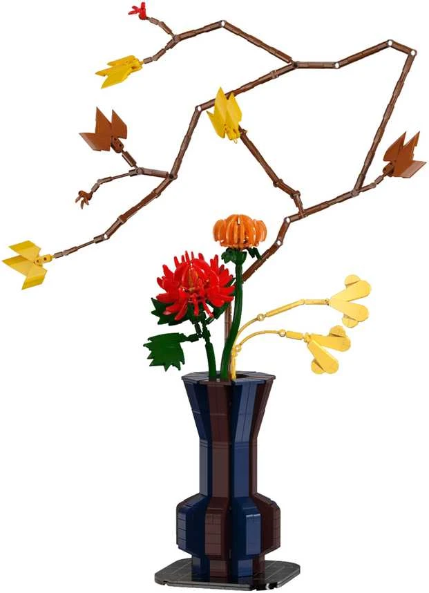 CaDA statybiniai kaladėlės Gėlės Gėlių menas Rudens žarijos 61 cm C59025W 794 dienos