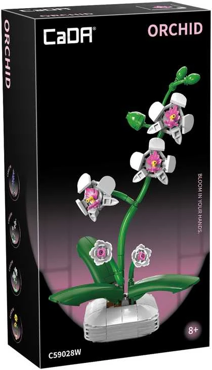 CaDA Construction Blocks komplektas Flowers Orchid in the Vazone 25 cm C59028W 237 dienos