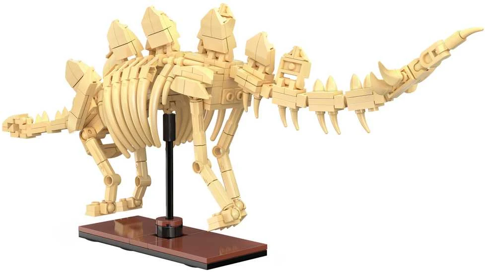 CaDA dinozaurų fosilijų dinozauro skeleto rinkinys: stegozauras, 297 dalys