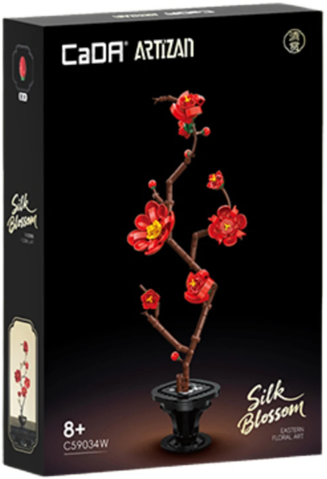 Konstruktoriaus kaladėlės CaDA Gėlės gėlių rinkinys Silk Blossom 40 cm C59034W 305 elementai