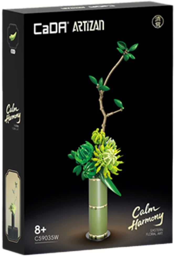Konstruktoriaus kaladėlės CaDA Gėlės, gėlių rinkinys Calm Harmony 45,8 cm C59035W 299 elementai