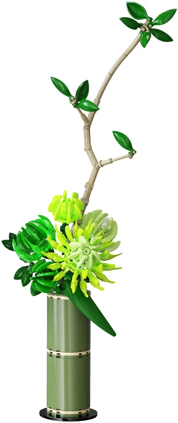 Konstruktoriaus kaladėlės CaDA Gėlės, gėlių rinkinys Calm Harmony 45,8 cm C59035W 299 elementai