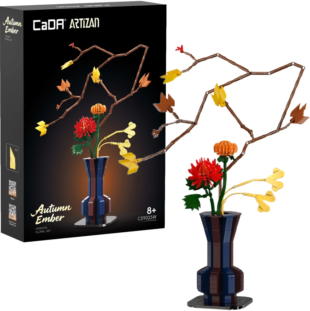 CaDA statybiniai kaladėlės Gėlės Gėlių menas Rudens žarijos 61 cm C59025W 794 dienos