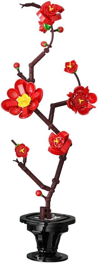 Konstruktoriaus kaladėlės CaDA Gėlės gėlių rinkinys Silk Blossom 40 cm C59034W 305 elementai
