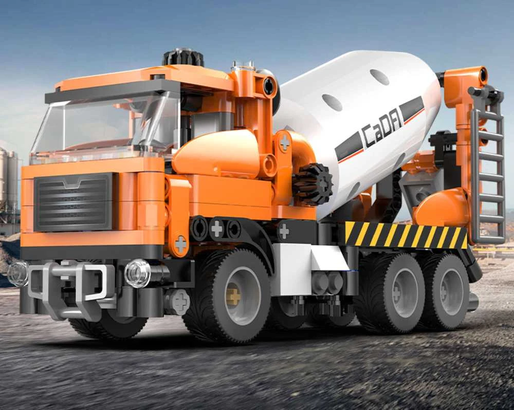 CaDA statybiniai blokeliai Mašina maišanti betoną statybinė transporto priemonė 368 dalys C65021W