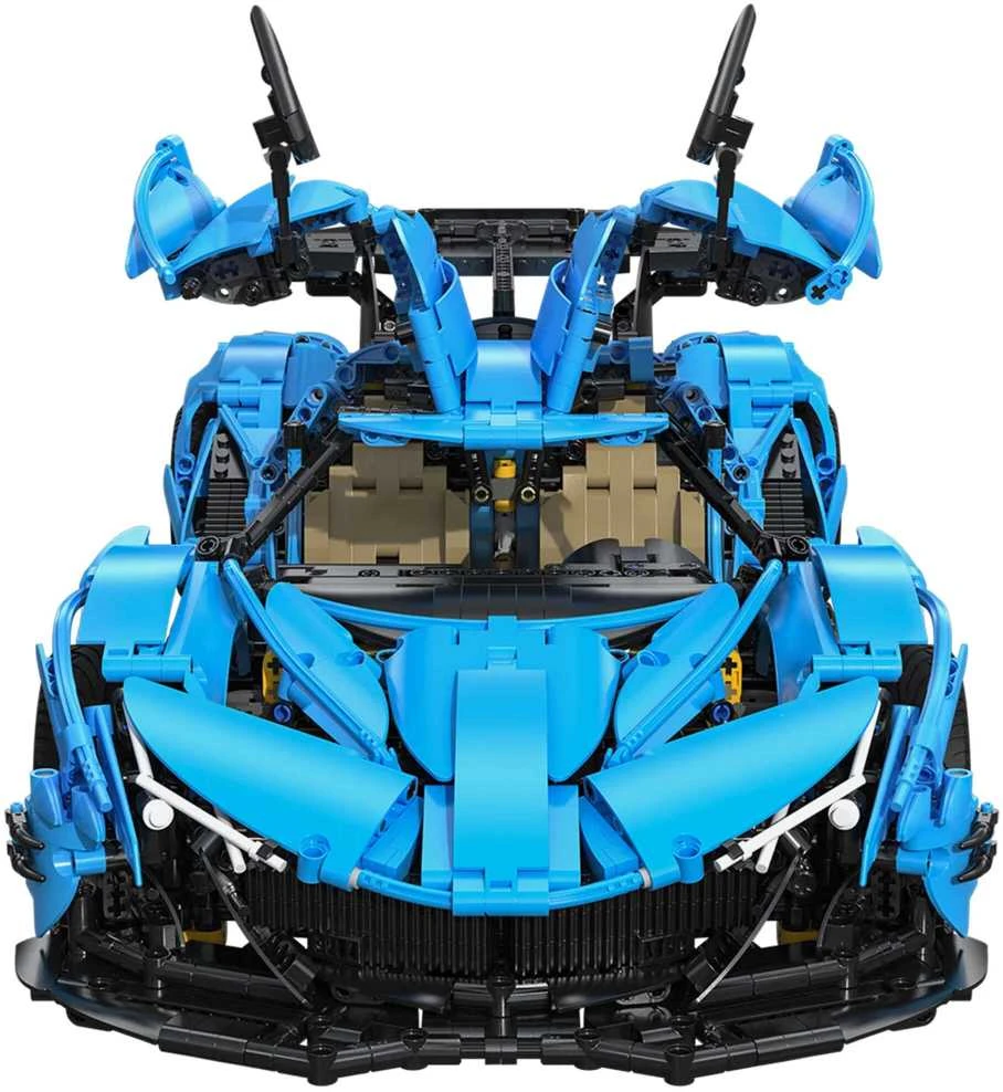 CaDA Master konstruktoriaus kaladėlės didelis mėlyna sportinis automobilis Lenktyninis automobilis Automobilis lenktynininkas 60 cm V12 Hypercar 3865 dienos