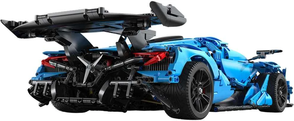 CaDA Master konstruktoriaus kaladėlės didelis mėlyna sportinis automobilis Lenktyninis automobilis Automobilis lenktynininkas 60 cm V12 Hypercar 3865 dienos