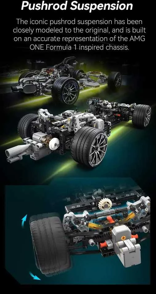 Konstruktorius CaDA Mercedes-AMG ONE C298 1/8 (3295 dalių)