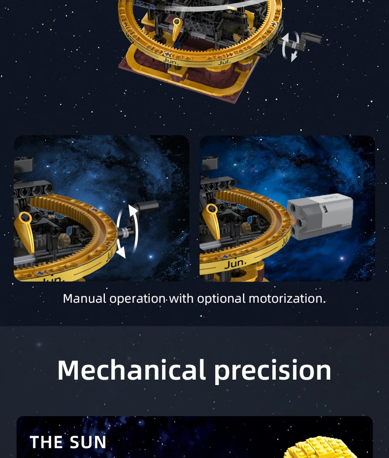 Konstrukciniai kaladėlės CaDA Master Saulės sistema Saulė Planeta Žemė Mėnulis Solar System Kosmosas 651 elementas C71009W