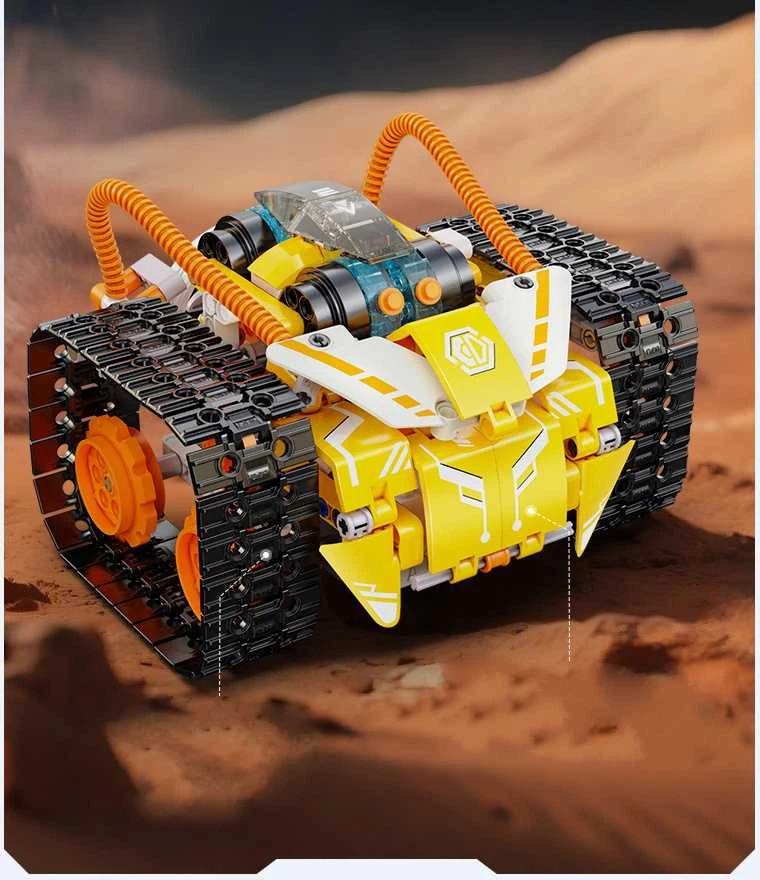 CADA CODE robotų blokų rinkinys, modelis W.BOT RC, nuotoliniu būdu valdomas Dual Mode 455