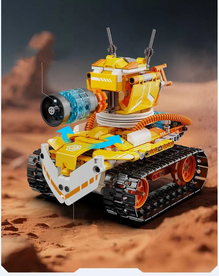 CADA CODE robotų blokų rinkinys, modelis W.BOT RC, nuotoliniu būdu valdomas Dual Mode 455