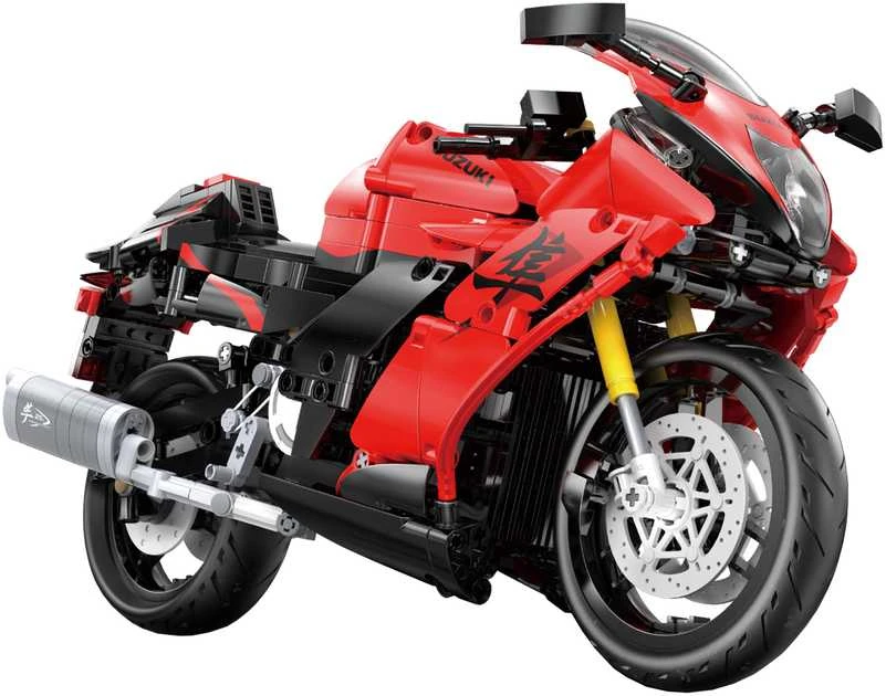 CaDA Motor Suzuki Hayabusa Motociklas Važiuoklė 1043vnt statybiniai blokeliai