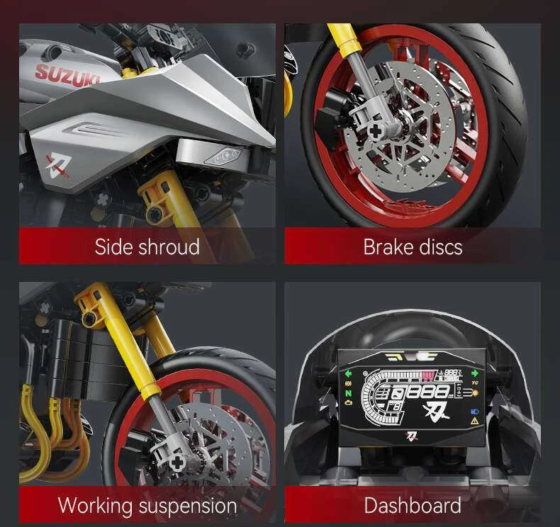 CaDA Motor Suzuki Katana motociklų statybiniai blokai 1104 vienetai C59021W