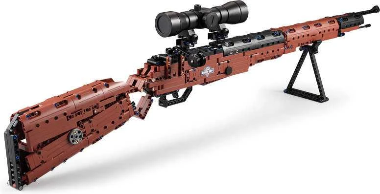 CaDA Musket Karabiner 98K ginklo, šaudymo šautuvo, kaladėlės + 5 kulkos ir taikiklis C61010W