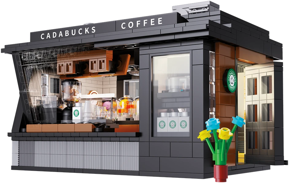 CADA konstruktorius CAFE Coffee House LED Building 768 elementų C66005W