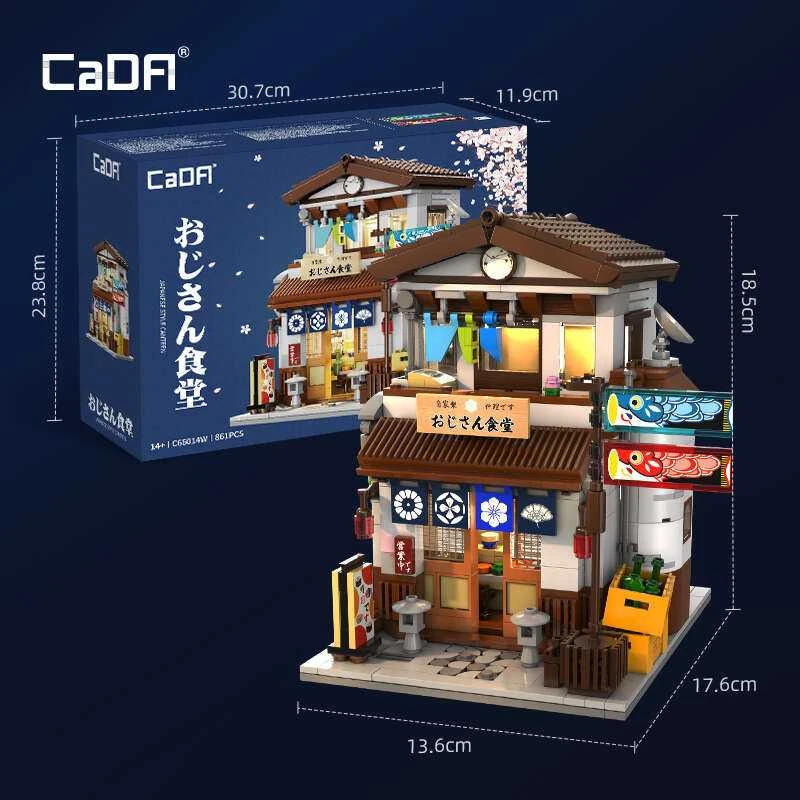 CaDA Building Blocks Japanese Restaurant Japoniško stiliaus pastatas LED šviestuvas 861 dalys
