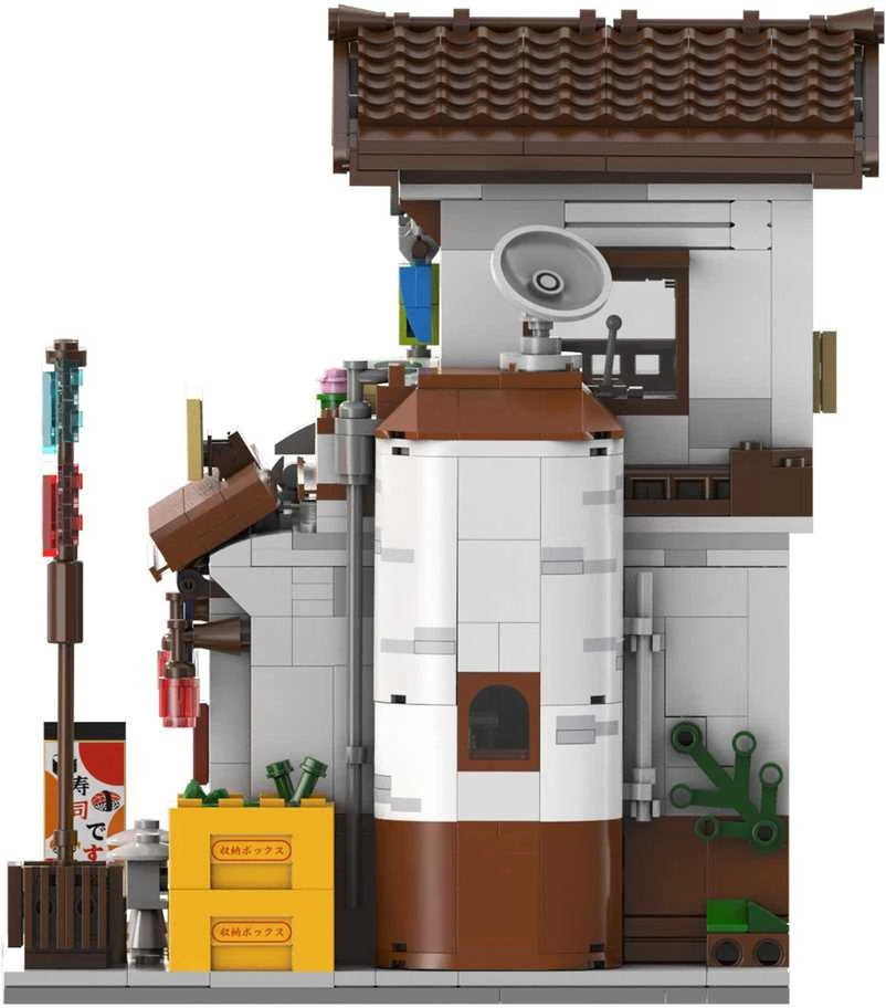 CaDA Building Blocks Japanese Restaurant Japoniško stiliaus pastatas LED šviestuvas 861 dalys