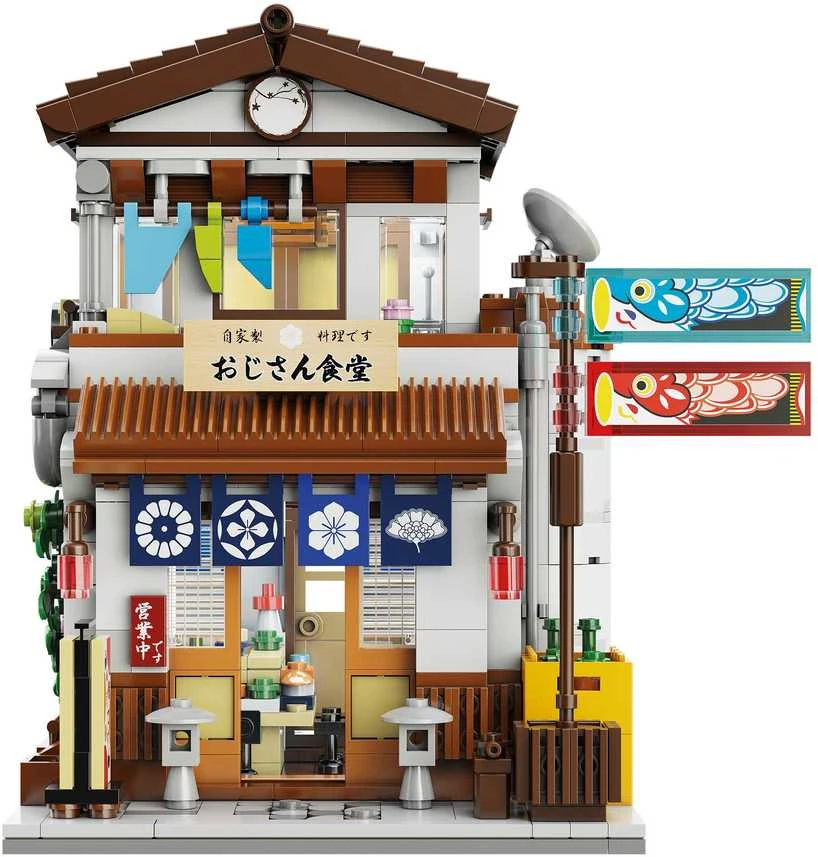 CaDA Building Blocks Japanese Restaurant Japoniško stiliaus pastatas LED šviestuvas 861 dalys