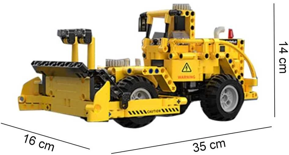 STATYBINĖS TRANSPORTO PRIEMONĖS CADA Kaladėlės 2IN1 KRAUTUMAS BULDOZERIS BULDOZERIS 693 EL.