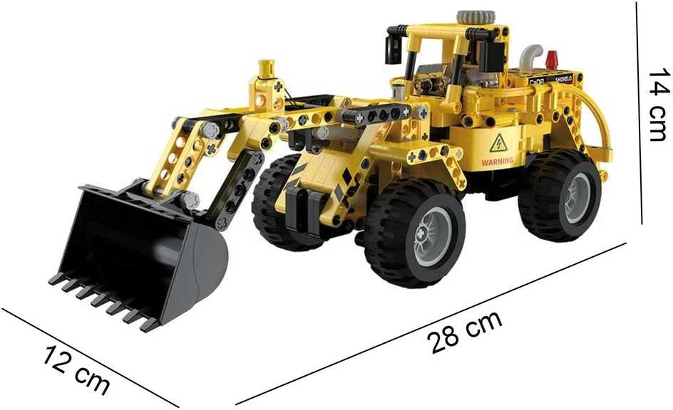 STATYBINĖS TRANSPORTO PRIEMONĖS CADA Kaladėlės 2IN1 KRAUTUMAS BULDOZERIS BULDOZERIS 693 EL.