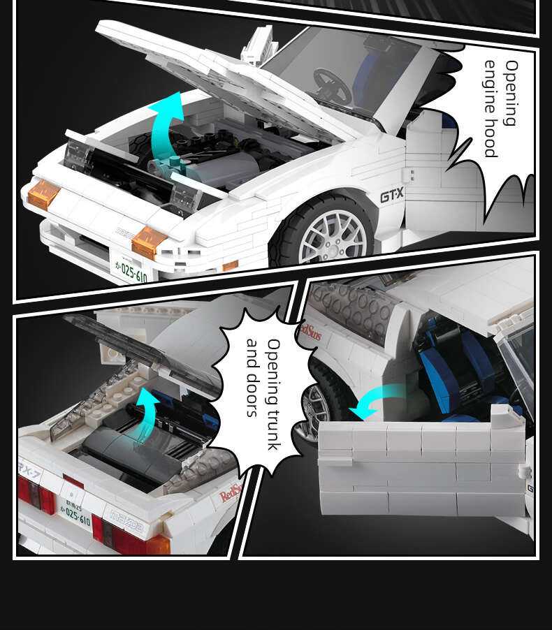 CADA KONSTRUKCINIAI BLAKAI SPORTINIS AUTOMOBILIS MAZDA RX-7 MANGA INITIAL-D 1552 EL.