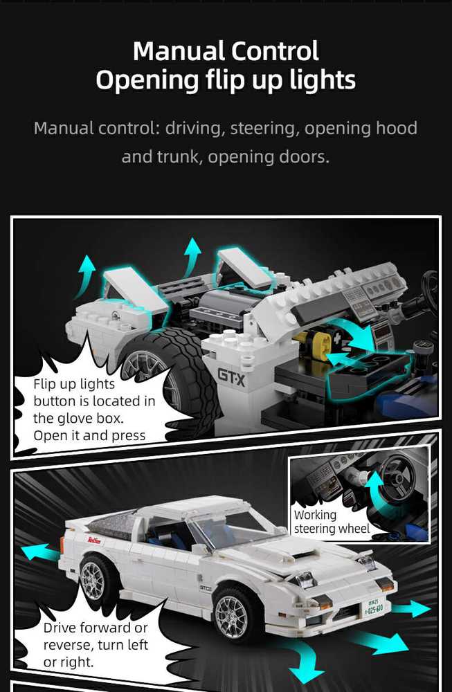 CADA KONSTRUKCINIAI BLAKAI SPORTINIS AUTOMOBILIS MAZDA RX-7 MANGA INITIAL-D 1552 EL.