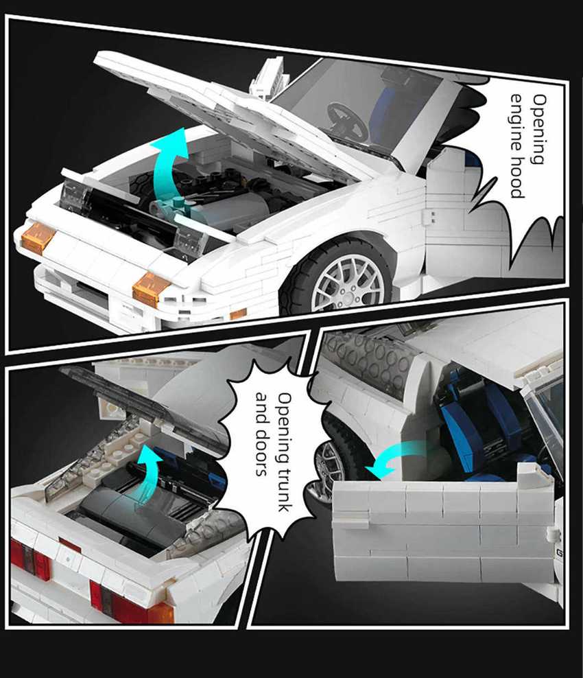 CADA KONSTRUKCINIAI BLAKAI SPORTINIS AUTOMOBILIS MAZDA RX-7 MANGA INITIAL-D 1552 EL.