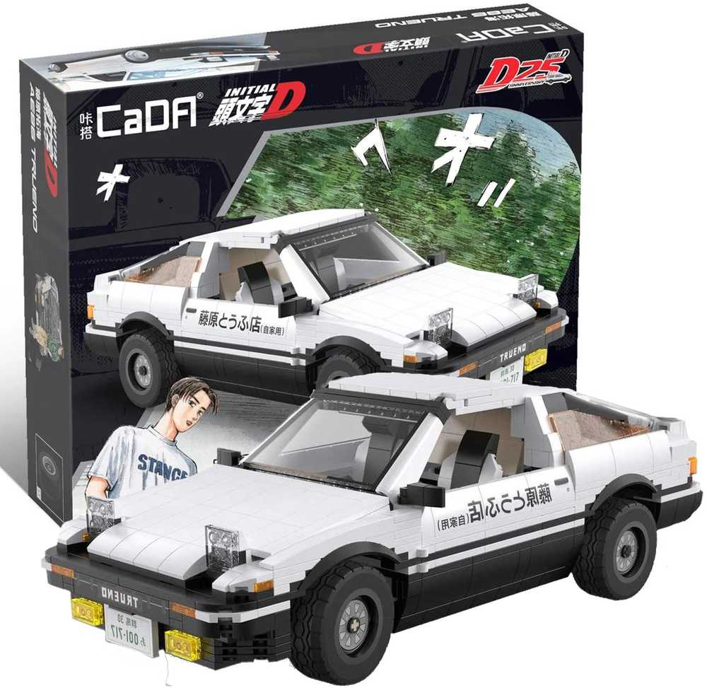 Klocki konstrukcyjne CaDA Samochód Lentyninė mašinėlė Initial-D AE86 Toyota Trueno 1324 elementy