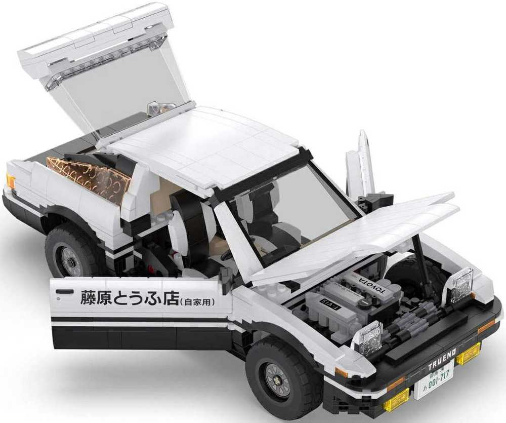 Klocki konstrukcyjne CaDA Samochód Lentyninė mašinėlė Initial-D AE86 Toyota Trueno 1324 elementy