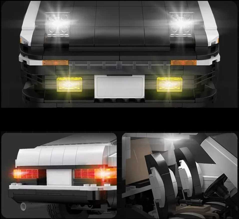 Klocki konstrukcyjne CaDA Samochód Lentyninė mašinėlė Initial-D AE86 Toyota Trueno 1324 elementy