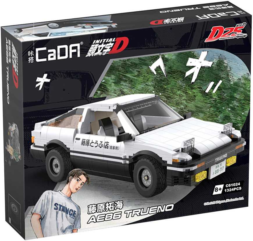Klocki konstrukcyjne CaDA Samochód Lentyninė mašinėlė Initial-D AE86 Toyota Trueno 1324 elementy