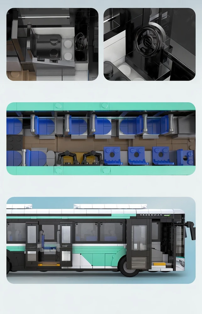 CADA STATYBINIAI KLUOKAI IVECO TRANSPORT CROSSWAY CITY BUS 832 ELEMENTS.