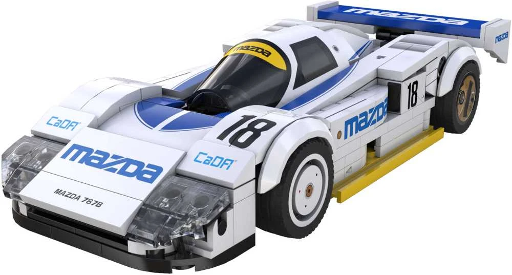 CaDA statybiniai blokeliai balta sportinis automobilis Mazda 787B 242 vnt