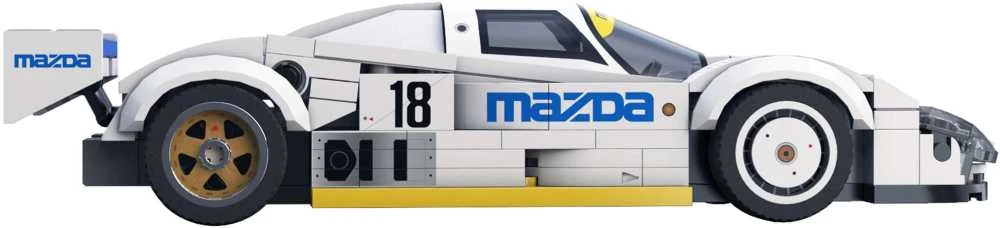 CaDA statybiniai blokeliai balta sportinis automobilis Mazda 787B 242 vnt
