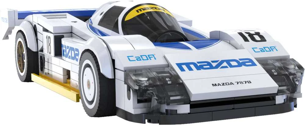 CaDA statybiniai blokeliai balta sportinis automobilis Mazda 787B 242 vnt