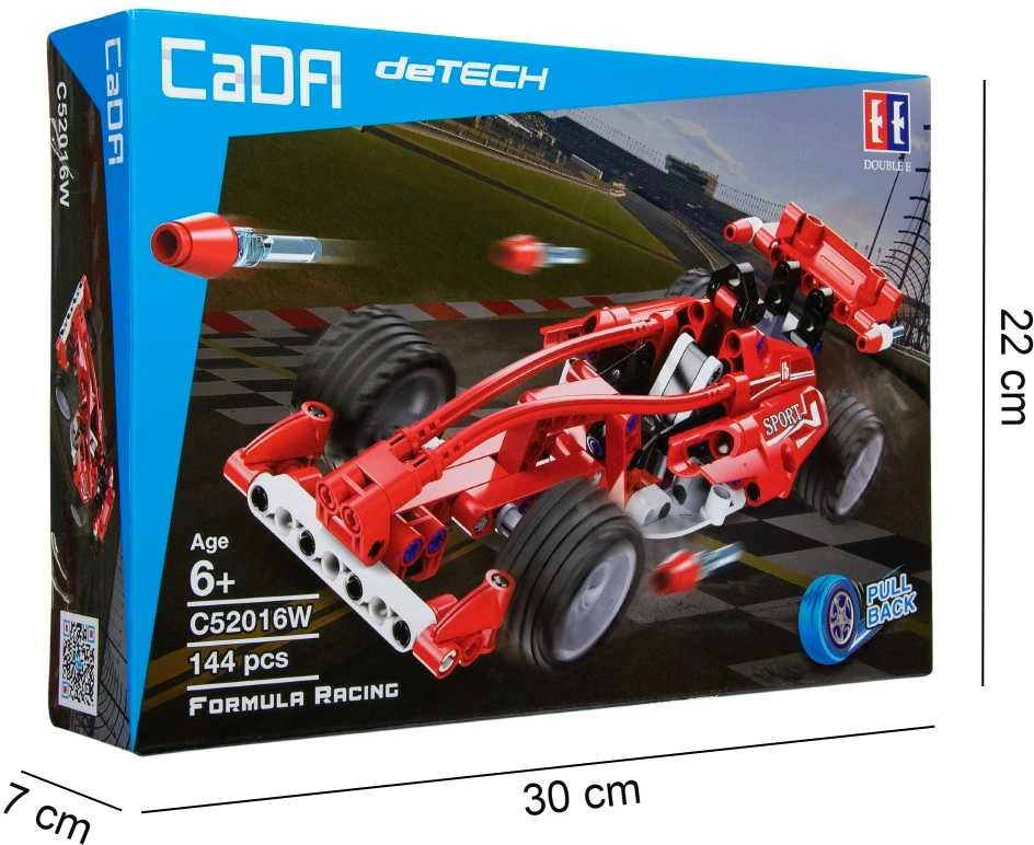 CaDA Statybiniai blokai Sportinis automobilis 23 cm Formula Racing Car 144 vnt