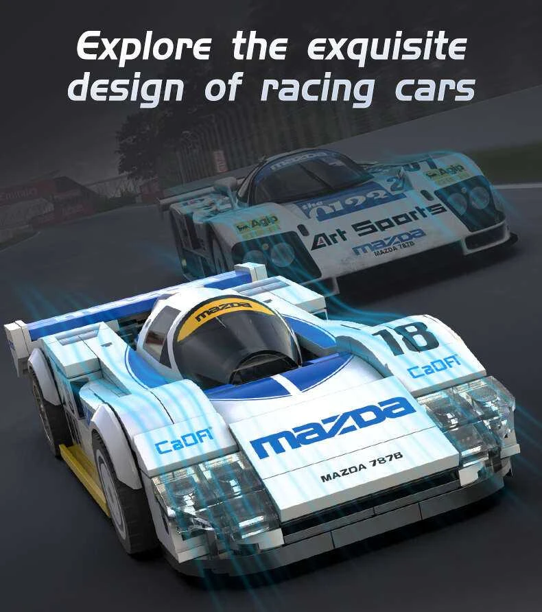 CADA BLOKŲ RINKINYS MAZDA 787B LE MANS 1:24 242 VIENETŲ SPORTINIS AUTOMOBILIS