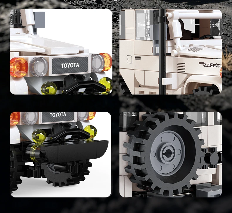 Konstruktoriaus kaladėlės CaDA Visureigis Toyota Land Cruiser FJ40 1:24 374 elementai C55042W