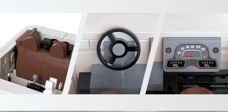 Konstruktoriaus kaladėlės CaDA Visureigis Toyota Land Cruiser FJ40 1:24 374 elementai C55042W
