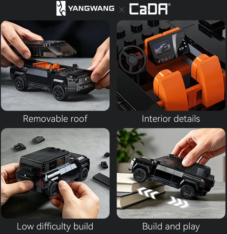Konstruktorius CaDA Visureigis SUV YANGWANG U8 1:24 304 elementai C55046W